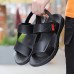 Men's Brown Adjustable Strap Sandals Casual, Comfortable Outdoor Footwear for Summer and Vacation
