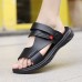 Men's Brown Adjustable Strap Sandals Casual, Comfortable Outdoor Footwear for Summer and Vacation