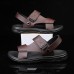 Men's Brown Adjustable Strap Sandals Casual, Comfortable Outdoor Footwear for Summer and Vacation