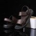 Men's Brown Adjustable Strap Sandals Casual, Comfortable Outdoor Footwear for Summer and Vacation
