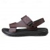 Men's Brown Adjustable Strap Sandals Casual, Comfortable Outdoor Footwear for Summer and Vacation