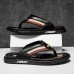 Men's Slippers & Flip-Flops Split Leather Breathable Comfortable Slip Resistant Loafer Black Khaki Beige