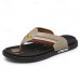 Men's Slippers & Flip-Flops Split Leather Breathable Comfortable Slip Resistant Loafer Black Khaki Beige