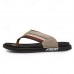 Men's Slippers & Flip-Flops Split Leather Breathable Comfortable Slip Resistant Loafer Black Khaki Beige