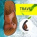 Men's Brown Faux Leather Sports Sandals with Adjustable Strap and Comfortable Sole Perfect for Outdoor Activities and Casual Wear