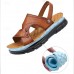 Men's Brown Faux Leather Sports Sandals with Adjustable Strap and Comfortable Sole Perfect for Outdoor Activities and Casual Wear