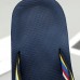 Men's Brown Flip Flops with Multi-Color Striped Strap, Casual Style for Beach and Summer Wear