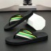 Men's Brown Flip Flops with Multi-Color Striped Strap, Casual Style for Beach and Summer Wear