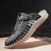 Men's Outdoor Sports Sandals, Adjustable Lace-Up Design with Breathable Mesh and Durable Sole for Hiking, Walking and Summer Adventures