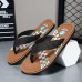 Men's Non-Slip Flip Flops - Lightweight Casual Beach Sandals with Textured Sole and Stylish Pattern, Ideal for Summer and Outdoor Use
