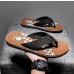 Men's Non-Slip Flip Flops - Lightweight Casual Beach Sandals with Textured Sole and Stylish Pattern, Ideal for Summer and Outdoor Use