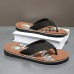 Men's Non-Slip Flip Flops - Lightweight Casual Beach Sandals with Textured Sole and Stylish Pattern, Ideal for Summer and Outdoor Use