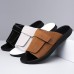 Men's Tan Suede Slide Sandals - Adjustable Strap, Lightweight, Comfortable Slip-On Style for Casual Summer Wear and Indoor Use