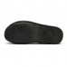 Men's Black Leather Sandals with Adjustable Strap, Stylish Cross-Design for Casual, Outdoor and Summer Wear