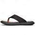 Men's Brown Faux Leather Flip-Flop Sandals with Comfortable Footbed and Durable Rubber Sole - Ideal for Casual Summer Outings and Beachwear