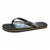 Men's Artistic Flip-Flops with Blue and Yellow Comic Print - Perfect for Casual Outings and Beach Days