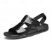 Men's Brown Crocodile Pattern Sandals with Adjustable Strap, Stylish Design for Casual, Outdoor and Summer Wear