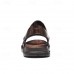 Men's Brown Crocodile Pattern Sandals with Adjustable Strap, Stylish Design for Casual, Outdoor and Summer Wear