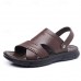 Men's Luxury Textured Faux Leather  Slide Sandals with Comfort Insole and Durable Grip Sole, Perfect for Stylish Casual Wear
