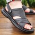 Men's Luxury Textured Faux Leather  Slide Sandals with Comfort Insole and Durable Grip Sole, Perfect for Stylish Casual Wear