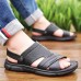 Men's Luxury Textured Faux Leather  Slide Sandals with Comfort Insole and Durable Grip Sole, Perfect for Stylish Casual Wear