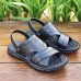 Men's Luxury Textured Faux Leather  Slide Sandals with Comfort Insole and Durable Grip Sole, Perfect for Stylish Casual Wear