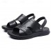 Men's Luxury Textured Faux Leather  Slide Sandals with Comfort Insole and Durable Grip Sole, Perfect for Stylish Casual Wear