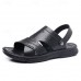 Men's Luxury Textured Faux Leather  Slide Sandals with Comfort Insole and Durable Grip Sole, Perfect for Stylish Casual Wear