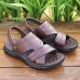 Men's Luxury Textured Faux Leather  Slide Sandals with Comfort Insole and Durable Grip Sole, Perfect for Stylish Casual Wear