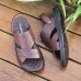 Men's Luxury Textured Faux Leather  Slide Sandals with Comfort Insole and Durable Grip Sole, Perfect for Stylish Casual Wear