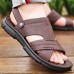 Men's Luxury Textured Faux Leather  Slide Sandals with Comfort Insole and Durable Grip Sole, Perfect for Stylish Casual Wear