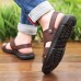 Men's Luxury Textured Faux Leather  Slide Sandals with Comfort Insole and Durable Grip Sole, Perfect for Stylish Casual Wear