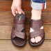 Men's Luxury Textured Faux Leather  Slide Sandals with Comfort Insole and Durable Grip Sole, Perfect for Stylish Casual Wear