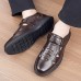 Men's Brown Faux Leather Fisherman Sandals - Breathable Closed-Toe Design with Adjustable Strap for Summer Casual and Outdoor Wear