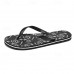 Youthful Black Flip-Flops with Cartoon Skull Print - Fun and Edgy Footwear for Concerts and Festive Casual Outings