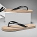 Youthful Black Flip-Flops with Cartoon Skull Print - Fun and Edgy Footwear for Concerts and Festive Casual Outings