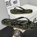 Youthful Black Flip-Flops with Cartoon Skull Print - Fun and Edgy Footwear for Concerts and Festive Casual Outings