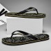 Youthful Black Flip-Flops with Cartoon Skull Print - Fun and Edgy Footwear for Concerts and Festive Casual Outings