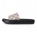 Men's Mule Sandals with Beige Floral Pattern - Elegant Slides for Casual Events and Social Gatherings