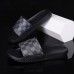 Men's Mule Sandals with Beige Floral Pattern - Elegant Slides for Casual Events and Social Gatherings