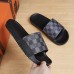Men's Mule Sandals with Beige Floral Pattern - Elegant Slides for Casual Events and Social Gatherings