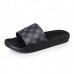 Men's Mule Sandals with Beige Floral Pattern - Elegant Slides for Casual Events and Social Gatherings