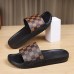 Men's Mule Sandals with Beige Floral Pattern - Elegant Slides for Casual Events and Social Gatherings