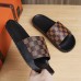 Men's Mule Sandals with Beige Floral Pattern - Elegant Slides for Casual Events and Social Gatherings