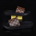 Men's Mule Sandals with Beige Floral Pattern - Elegant Slides for Casual Events and Social Gatherings