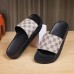 Men's Mule Sandals with Beige Floral Pattern - Elegant Slides for Casual Events and Social Gatherings