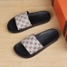 Men's Mule Sandals with Beige Floral Pattern - Elegant Slides for Casual Events and Social Gatherings