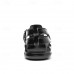 Men's Black Faux Leather Gladiator Sandals with Strappy Design and Buckle Closure, Ideal for Casual Summer Wear