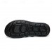 Men's Black Faux Leather Gladiator Sandals with Strappy Design and Buckle Closure, Ideal for Casual Summer Wear