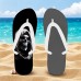 Men's Gothic Skull Flip Flops Comfortable Non-Slip Sandals with Graphic Print for Beach, Pool and Summer Outings
